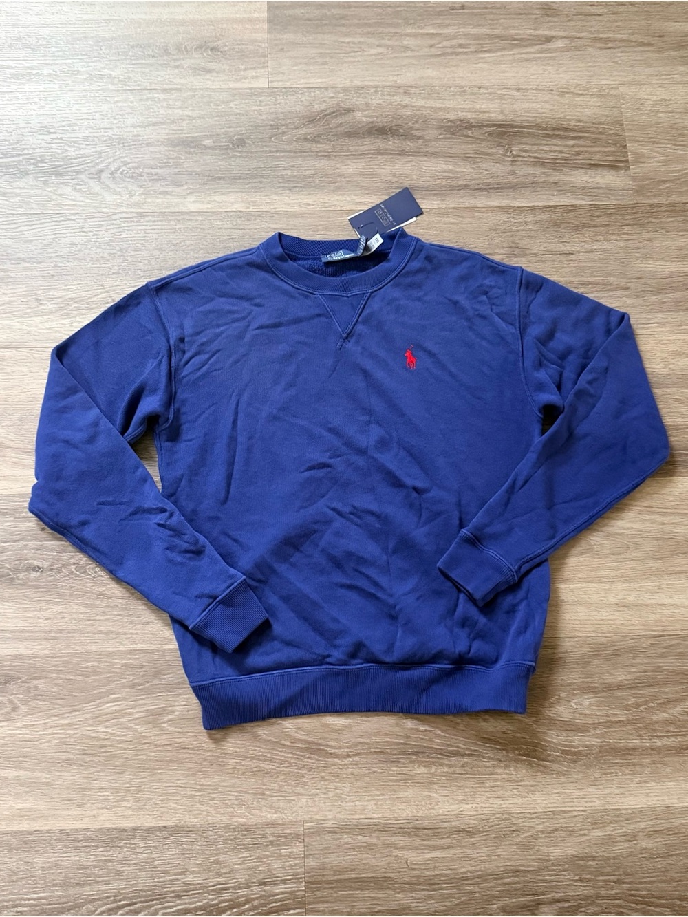 Polo by Ralph Lauren Royal Blue Crewneck Sweatshirt with Red Pony